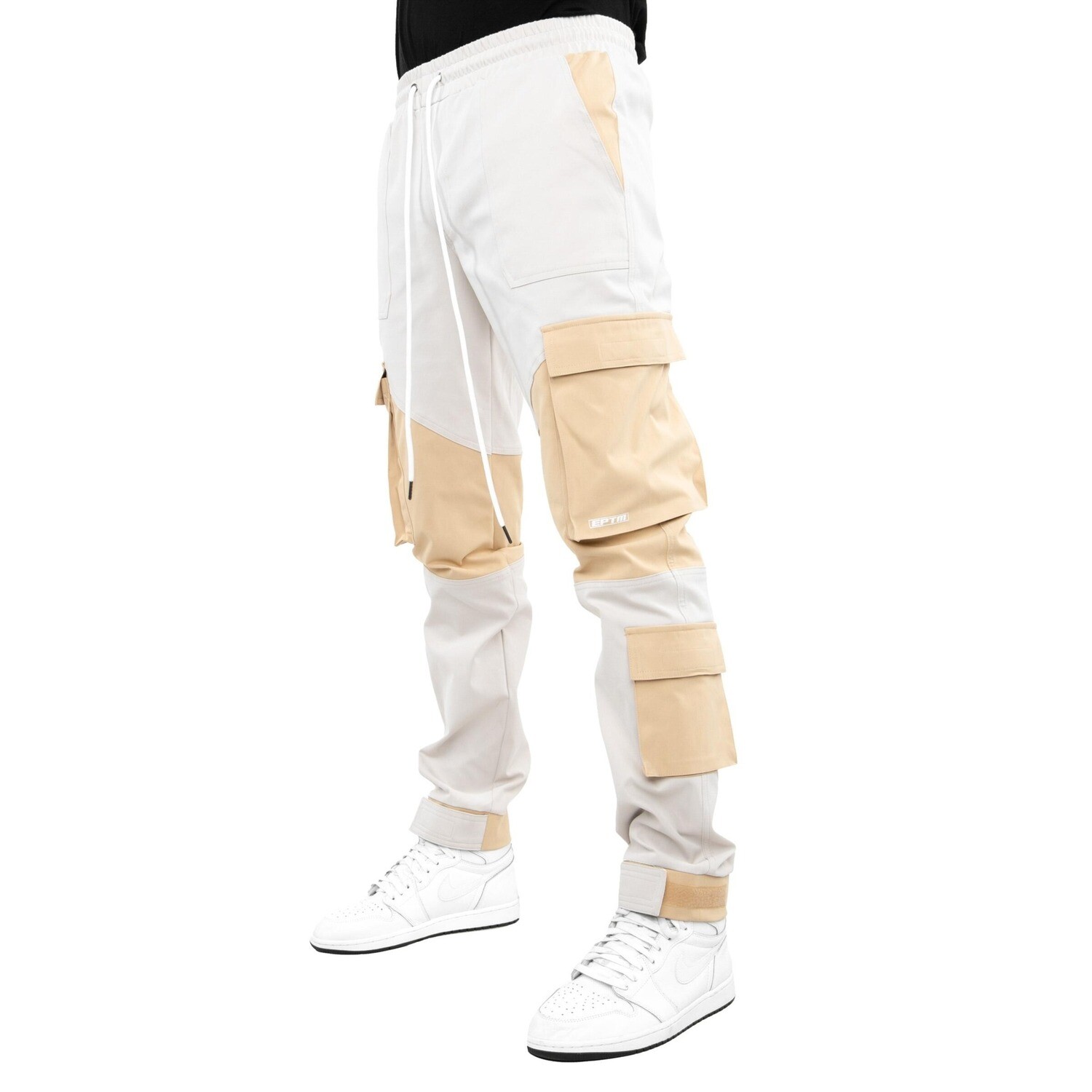 E.P.T.M. Khaki Color Block Twill Jacket &amp; Pants Set