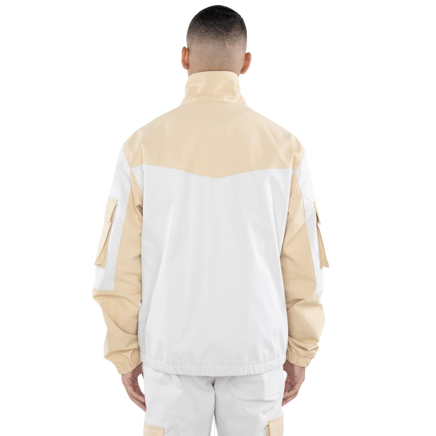 E.P.T.M. Khaki Color Block Twill Jacket &amp; Pants Set
