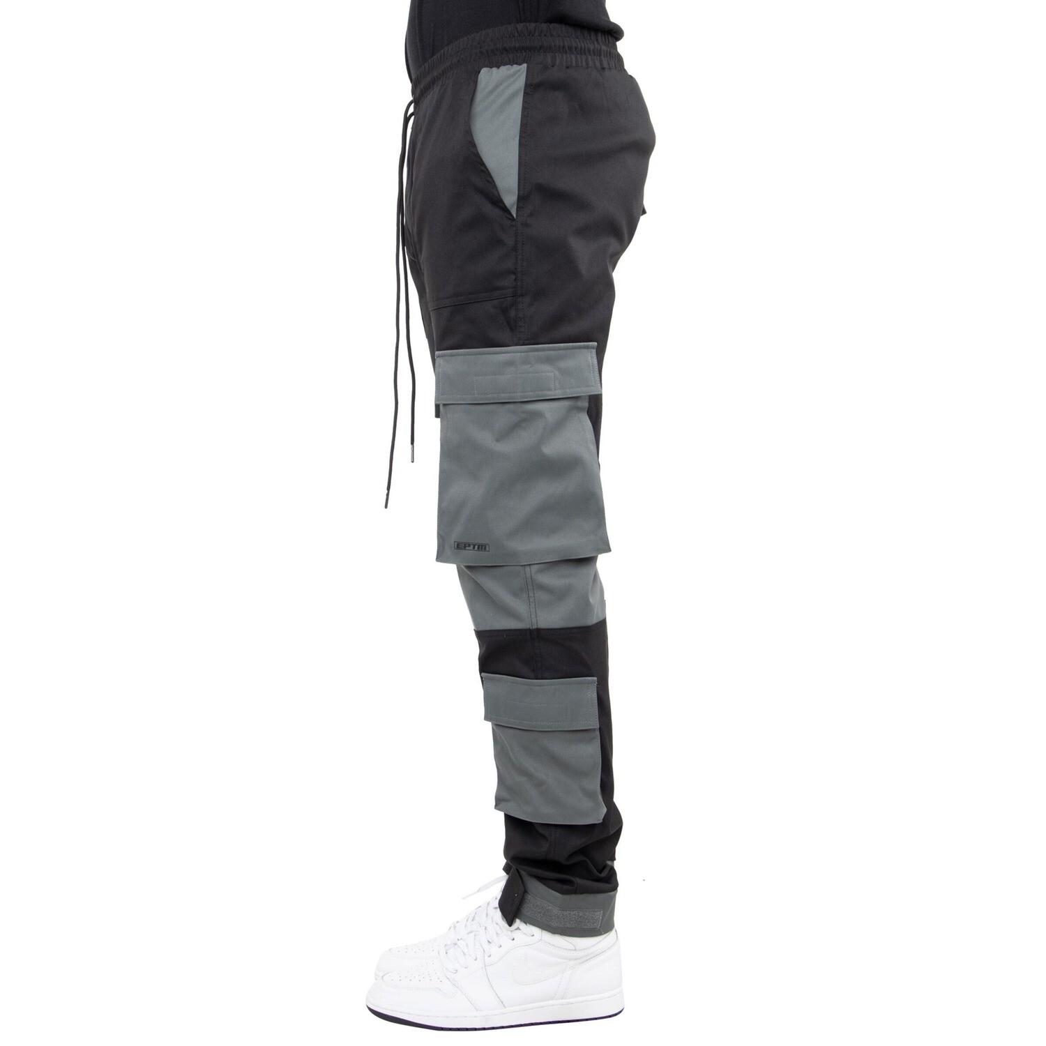 E.P.T.M. Black /Gray Color Block Twill Jacket &amp; Pants Set