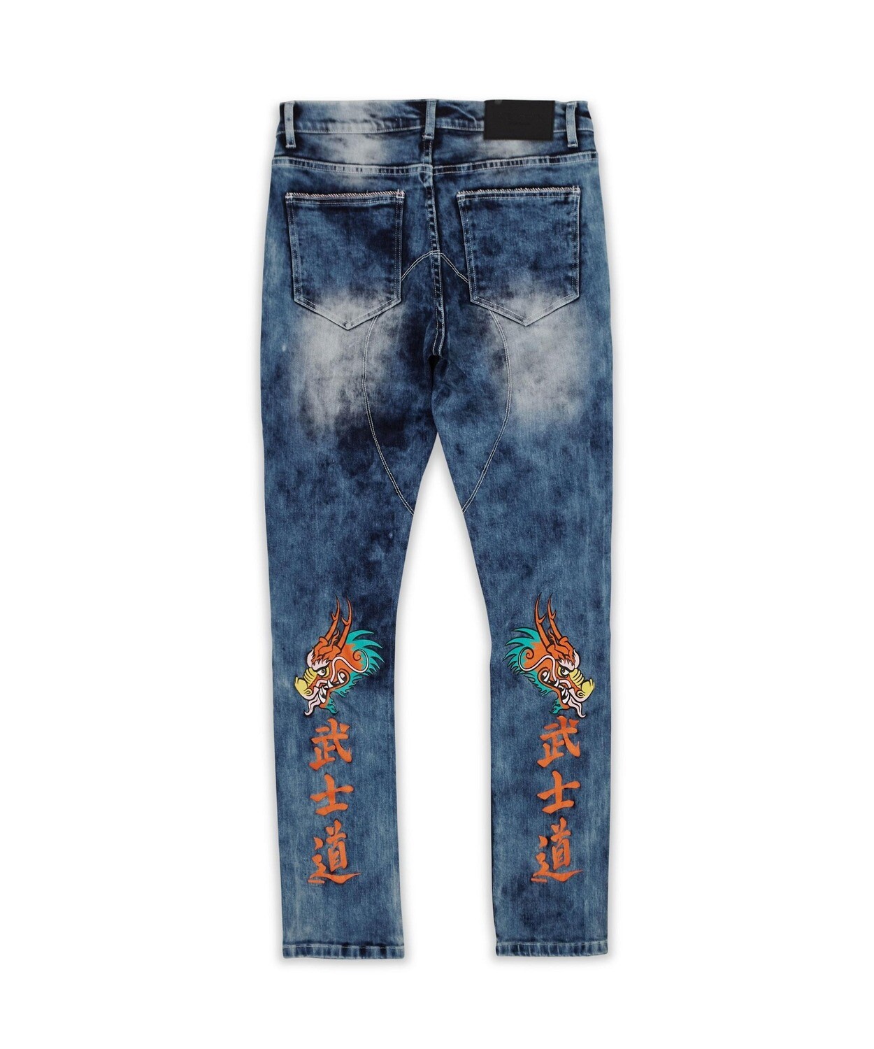 Reason Flaming Dragon Denim Jacket and Jean Set