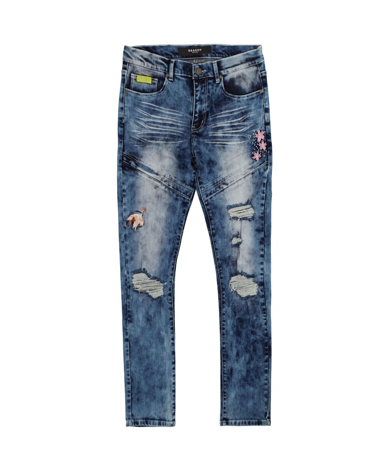 Reason Flaming Dragon Denim Jacket and Jean Set