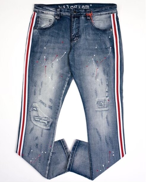 Kilogram “White-Red-White Medium Blue” Denim Jeans