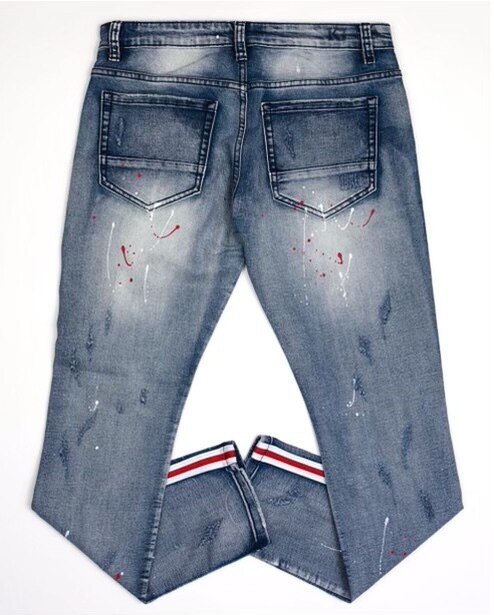 Kilogram “White-Red-White Medium Blue” Denim Jeans