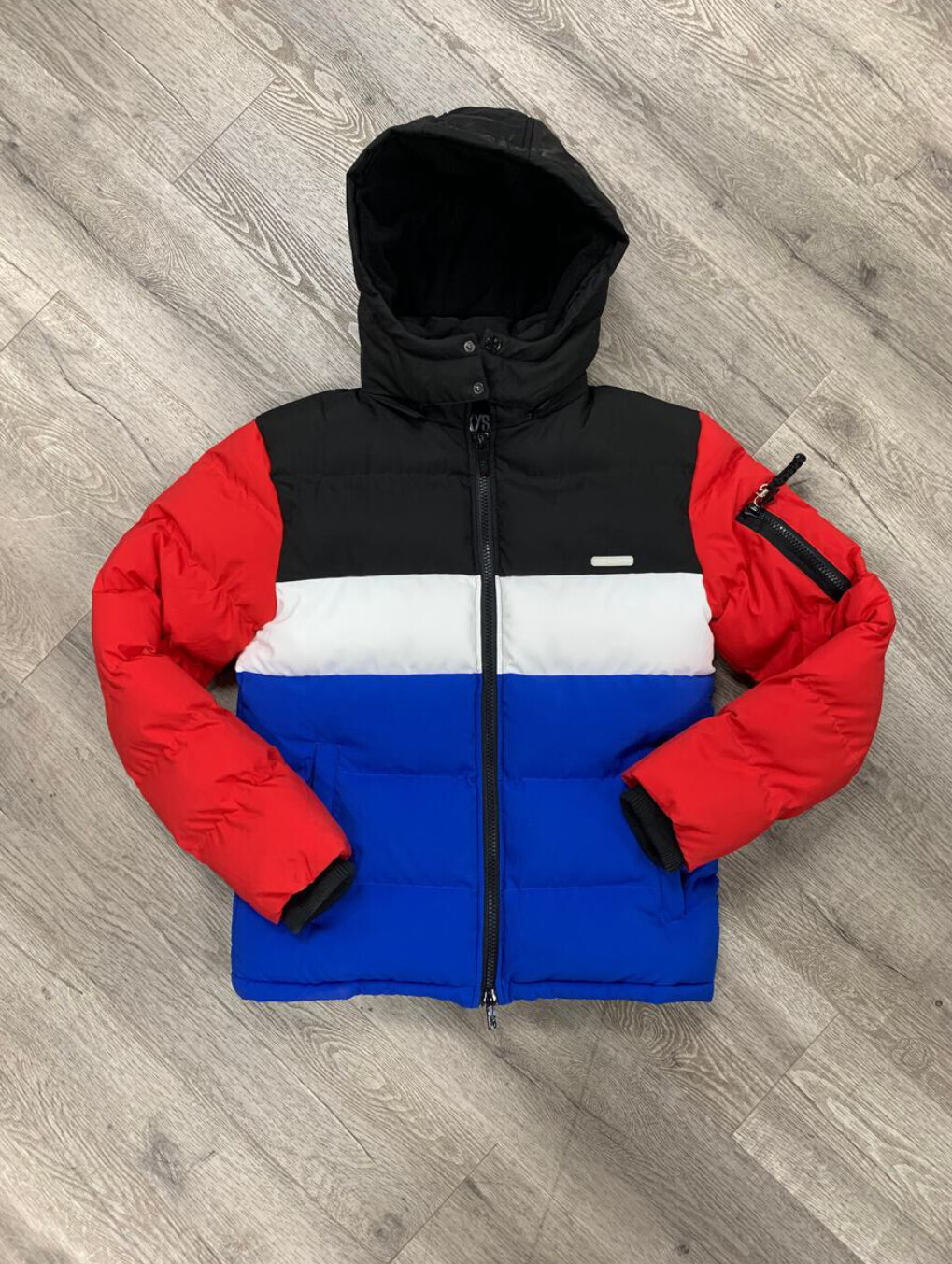 BKYS Quilted Color Striped Jacket (Black)