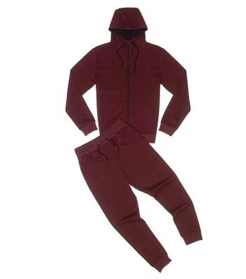 North Republic Tech Fleece Joggers (Maroon/Black)