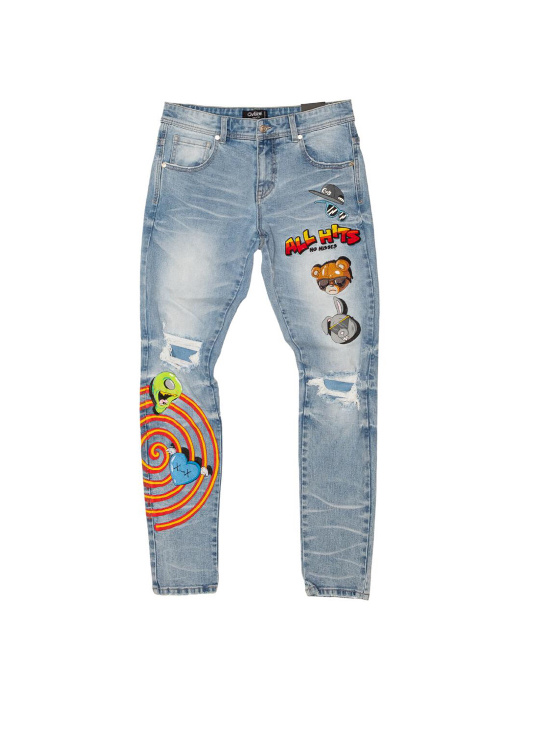Civilized All Hits No Misses (White/Lt. Blue)