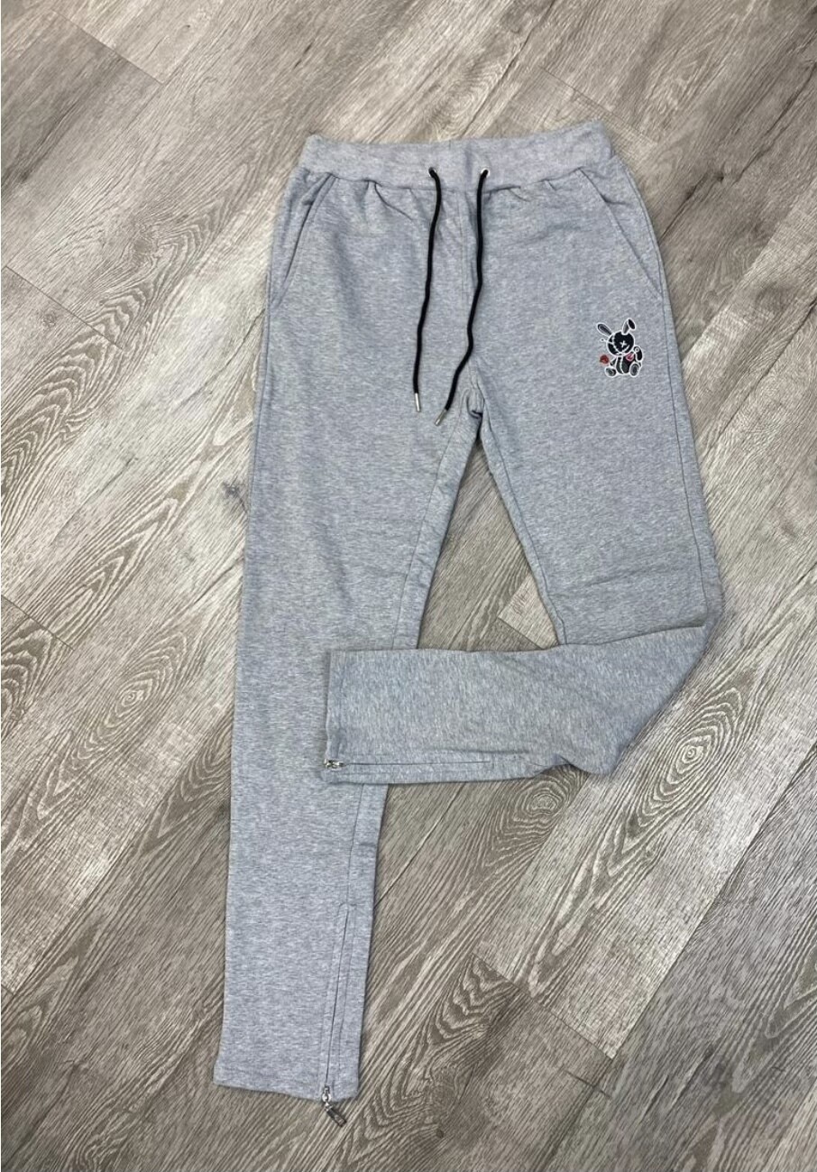 BKYS “Lucky Charm” Zip Down Hoodie &amp; Jogger Set  (H. Gray)