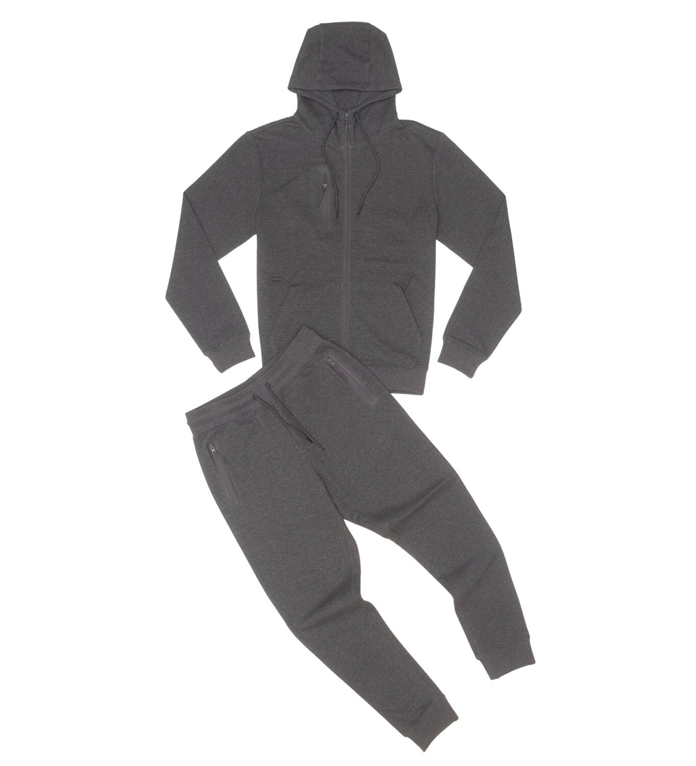 North Republic Solid Color Tech Fleece Joggers (Dark Gray)
