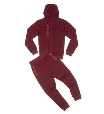 North Republic Solid Color Tech Fleece Joggers (Maroon)