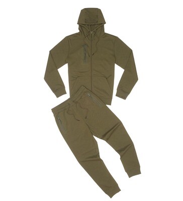 North Republic Solid Color Tech Fleece Joggers (Olive)