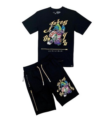Civilized &quot;Jokes On You&quot; Short Set (Black)