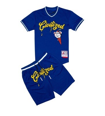 Civilized &quot;Legendary&quot; Baseball Short Set (Blue)