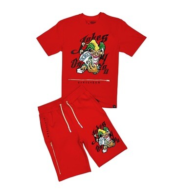 Civilized &quot;Jokes On You&quot; Short Set (Red)