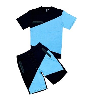 North Republic Color Block Short Set (Blue)