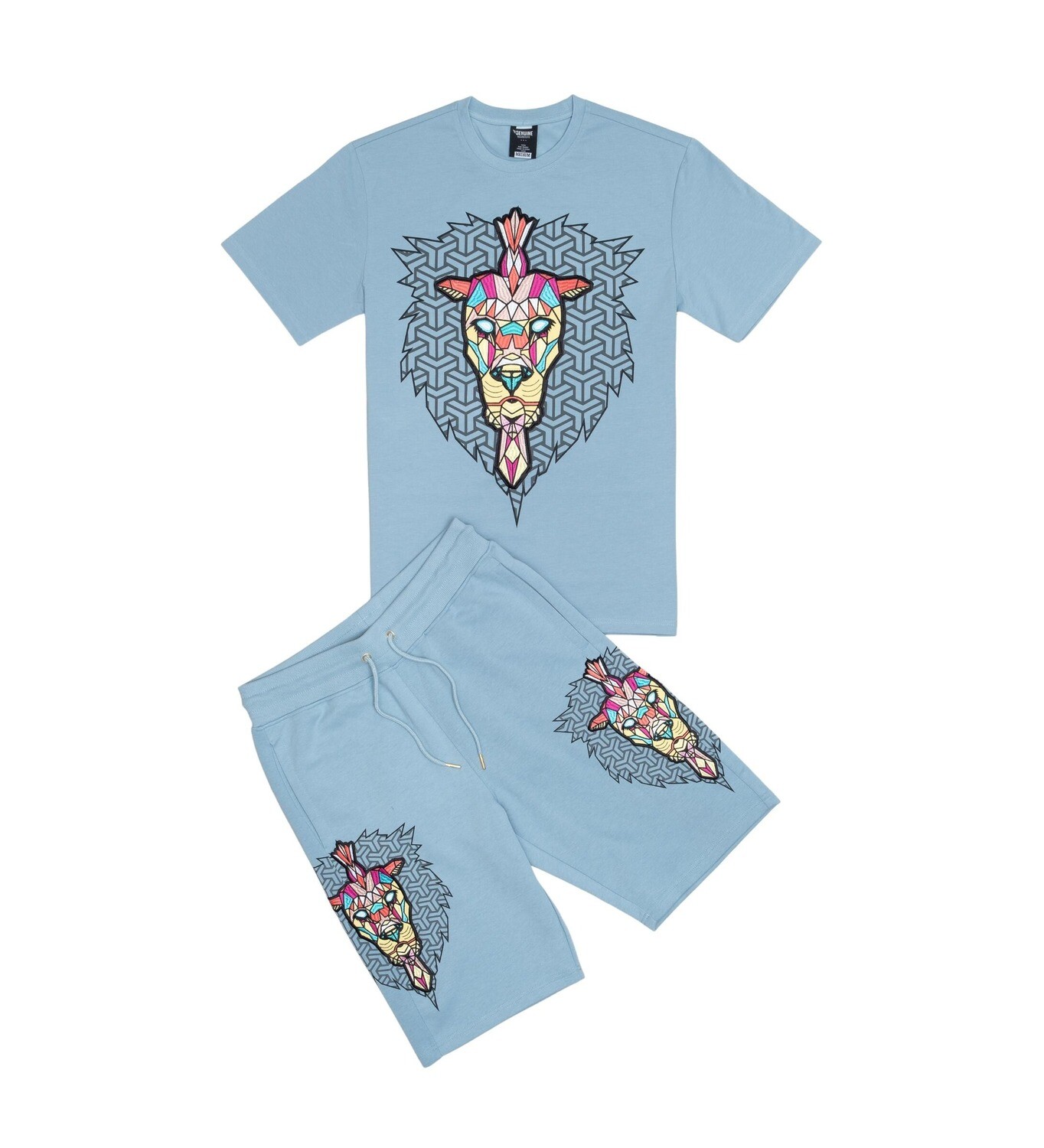 Genuine Crowned Lion Short Set (Baby Blue)