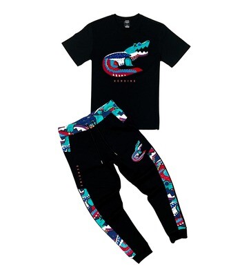 Genuine Gator T-Shirt &amp; Jogger Set (Black)