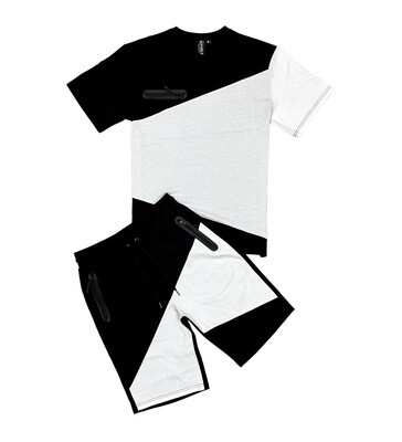 North Republic Color Block Short Set (Black/White)