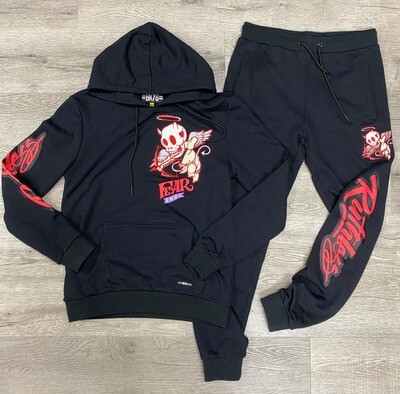 BKYS &quot;Fear Ends&quot; Hoodie &amp; Jogger Set (Black)