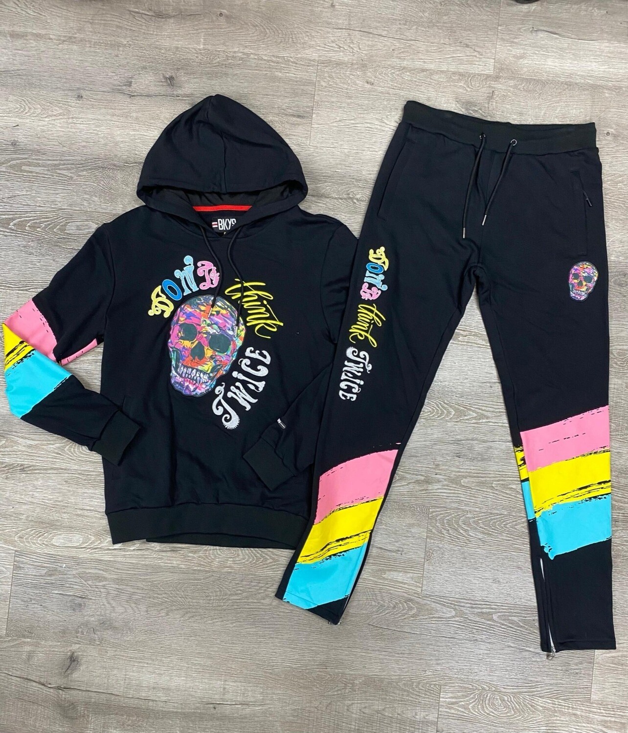 BKYS &quot;Don’t Think Twice&quot; Hoodie &amp; Jogger Set (Black)