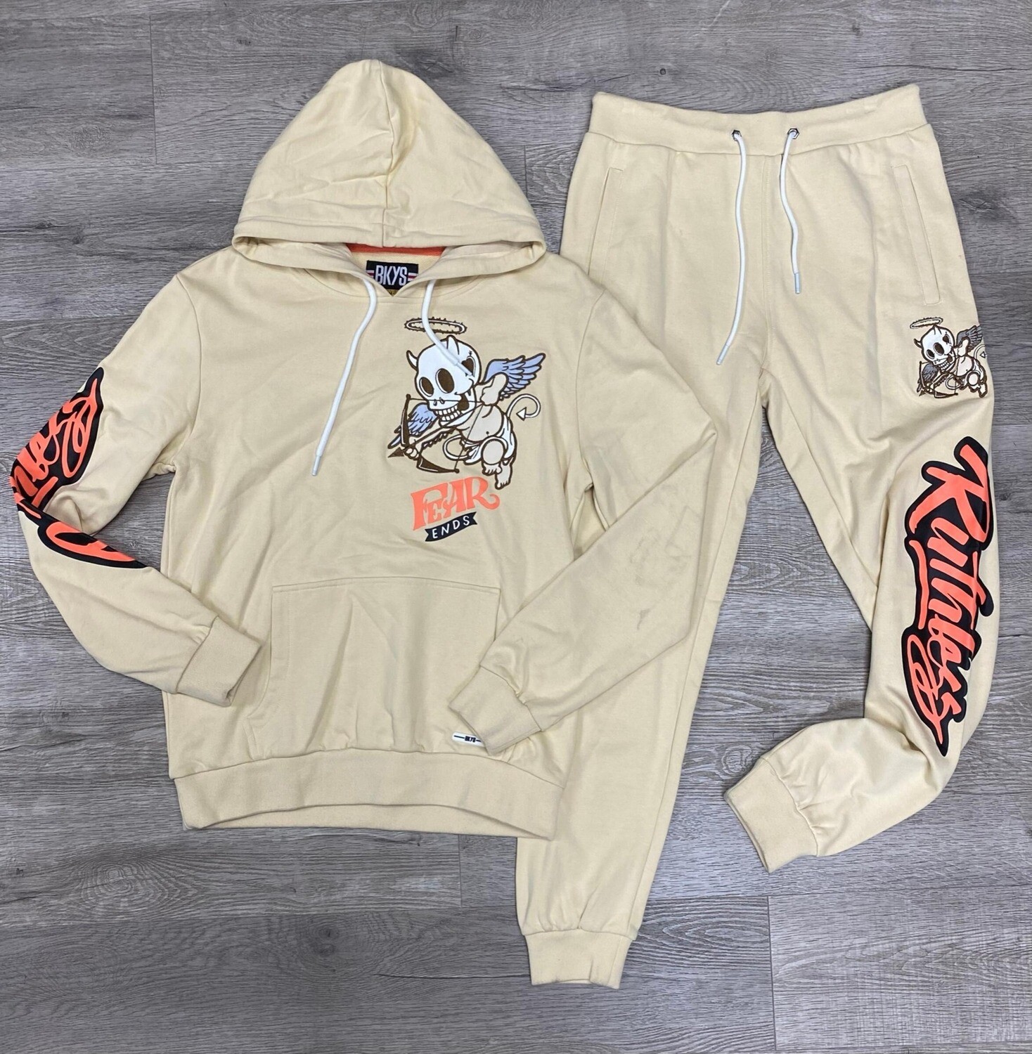 BKYS &quot;Fear Ends&quot; Hoodie &amp; Jogger Set (Sand)