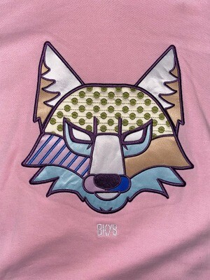 BKYS "Geometric Wolf" Hoodie (Bubblegum)