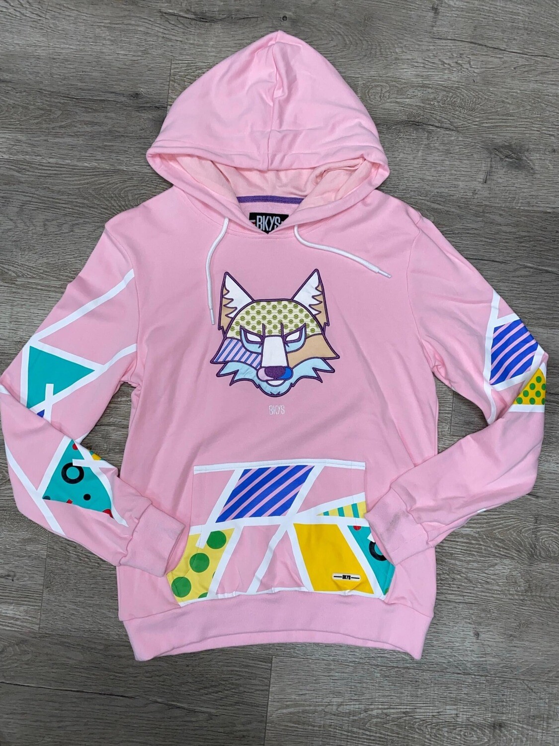 BKYS &quot;Geometric Wolf&quot; Hoodie (Bubblegum)