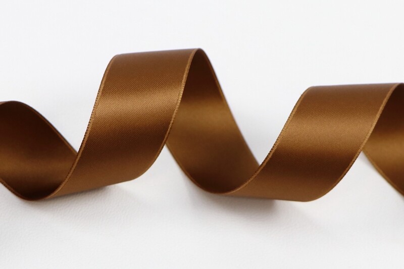 Band Satin Double Face &quot;messing&quot;