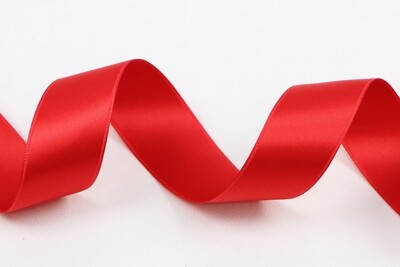 Band Satin Double Face &quot;rouge&quot;