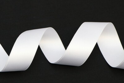 Band Satin Double Face &quot;blanc&quot;
