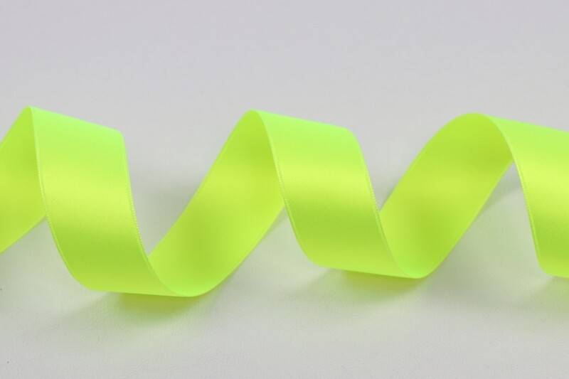 Band Satin Double Face &quot;neon yellow&quot;