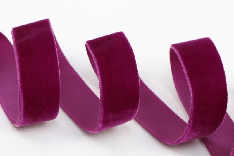 Band Samt &quot;fuchsia&quot;
