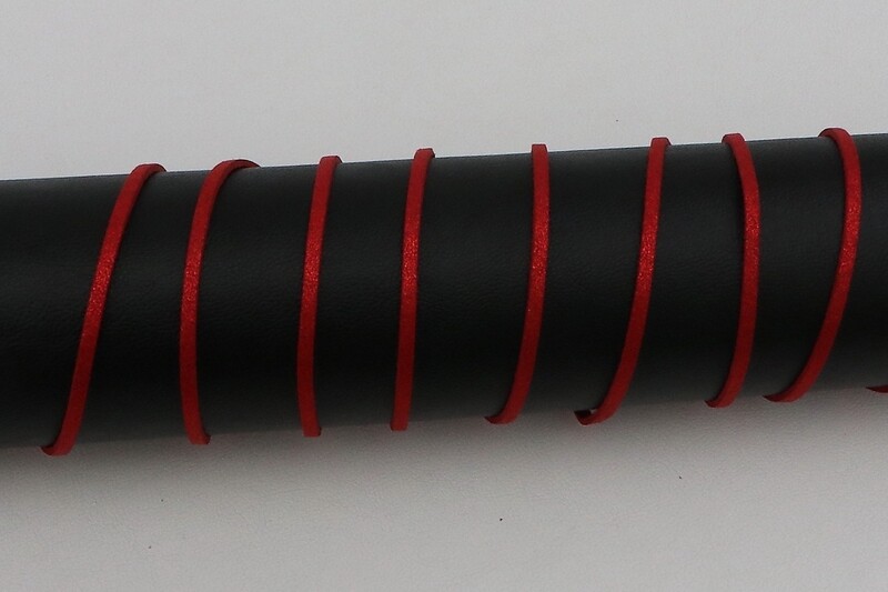 Lederband Glitzer &quot;rot&quot;