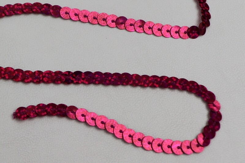 Band Pailletten holo &quot;pink&quot;