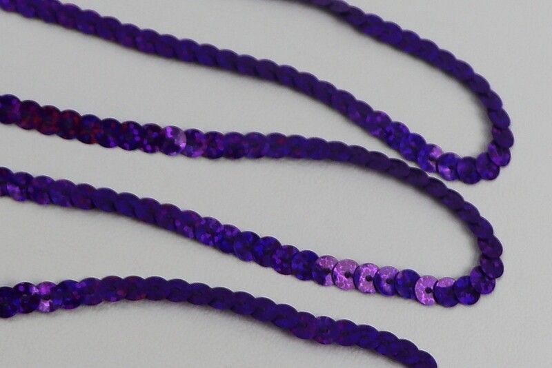 Band Pailletten holo &quot;violett&quot;
