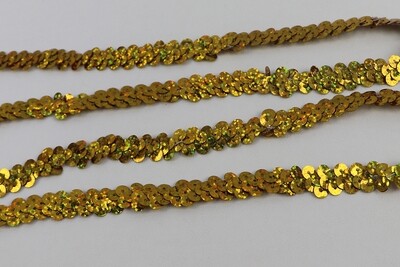 Paillettenborte holo elastisch &quot;gold&quot;