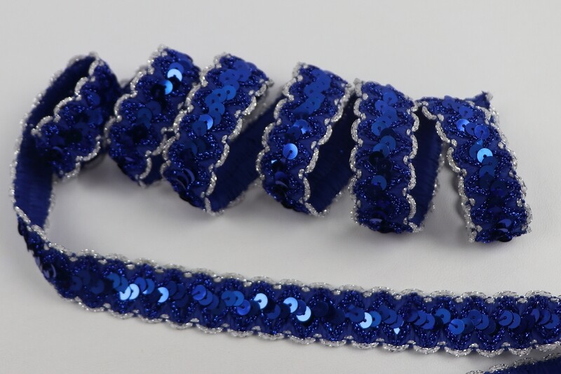 Borte Pailletten &quot;blau&quot;