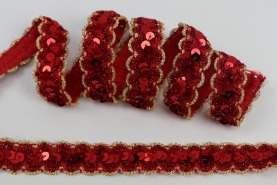 Borte Pailletten &quot;rot&quot;