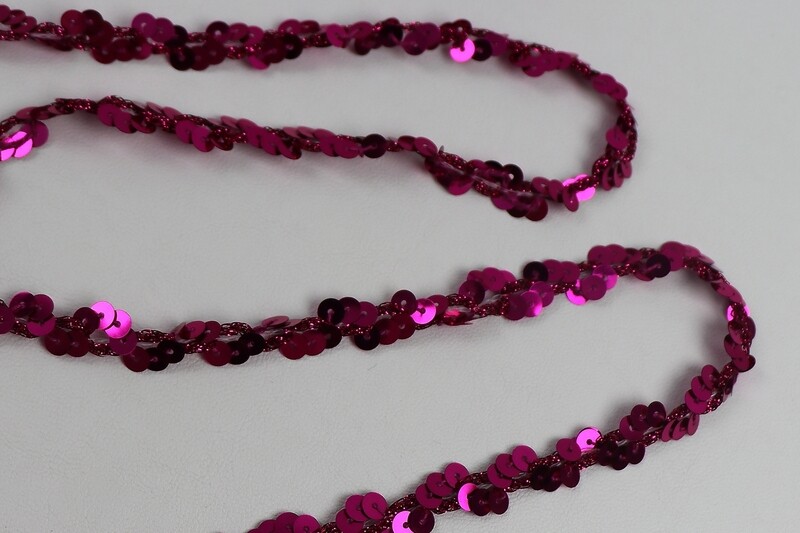 Band Pailletten metallic &quot;pink&quot;