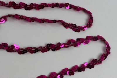 Band Pailletten metallic &quot;pink&quot;