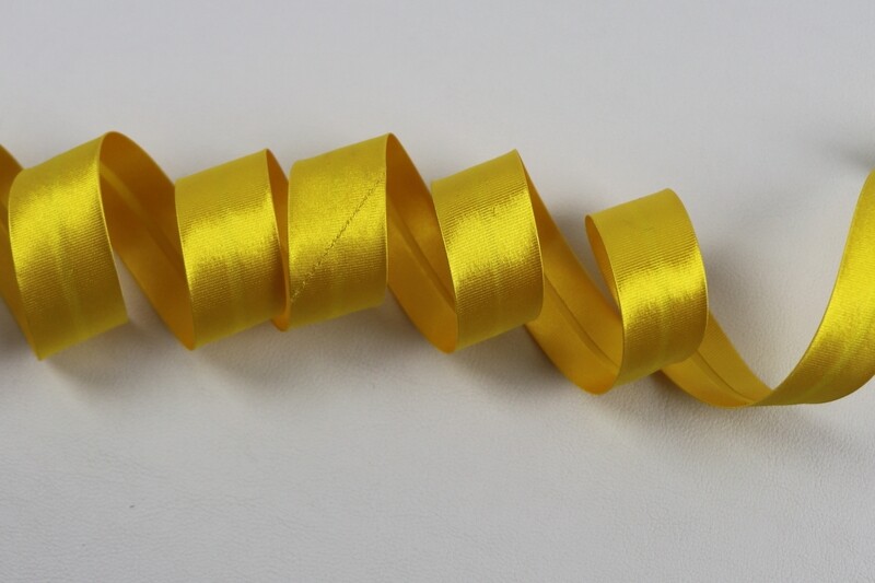 Schrägband Satin &quot;gelb&quot;