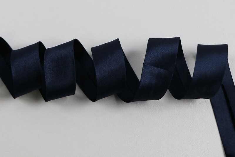 Schrägband Satin &quot;marine&quot;