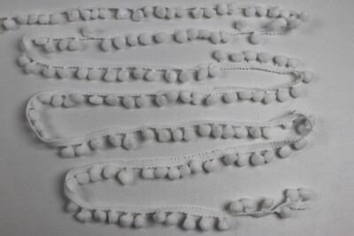 Pompon-Borte &quot;weiss&quot;