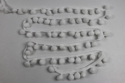 Pompon-Borte gross &quot;weiss&quot;