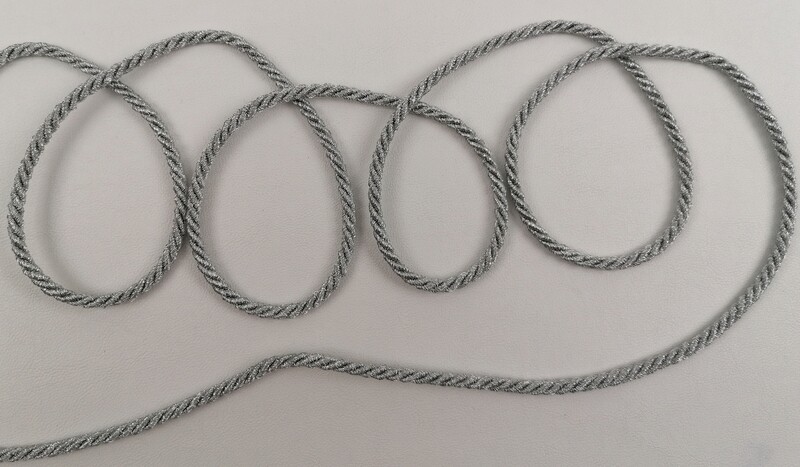 Brokat Kordel 4mm &quot;silber&quot;