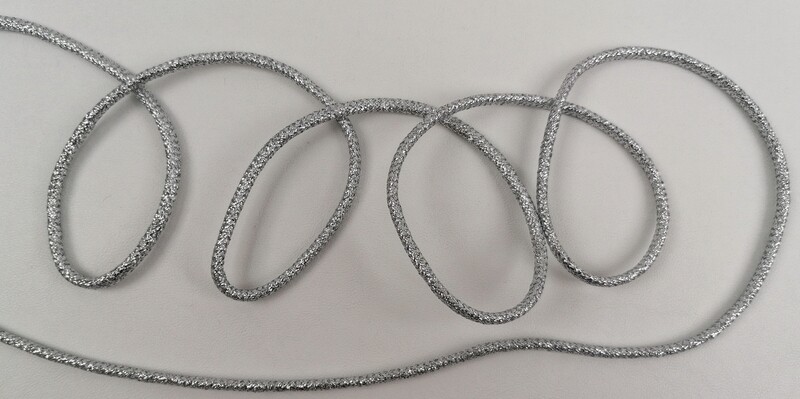 Lurex Kordel 5mm &quot;silber&quot;