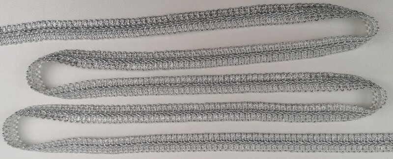Posamentenborte &quot;silber&quot;