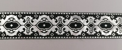 Jacquardborte Wappen &quot;schwarz-silber&quot;
