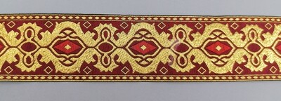 Jacquardborte Wappen &quot;rot-gold&quot;
