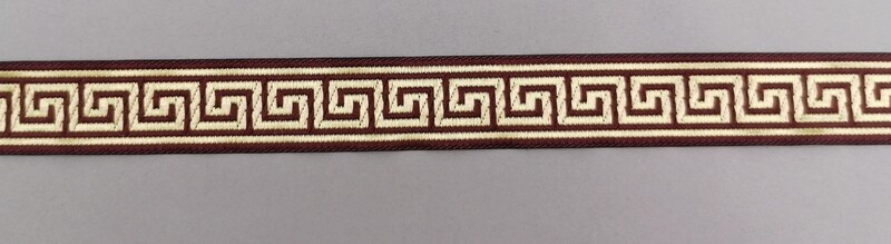 Jacquardborte 22mm &quot;bordeaux-gold&quot;