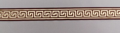 Jacquardborte 22mm &quot;bordeaux-gold&quot;